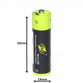 ZNTER 1.5 V AA recargable de la batería de 1700 mah USB recargable de polímero de litio de la batería + cable Micro USB de carga rápida