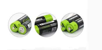 ZNTER 1.5 V AA recargable de la batería de 1700 mah USB recargable de polímero de litio de la batería + cable Micro USB de carga rápida