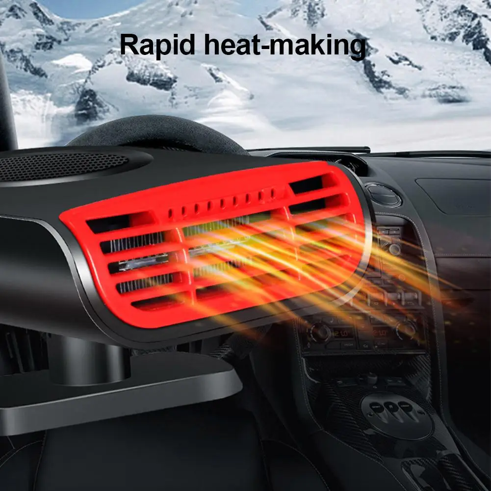 Mini portátil de coche calentador de aire del ventilador de refrigeración del parabrisas de coches Calefacción desempañado 
