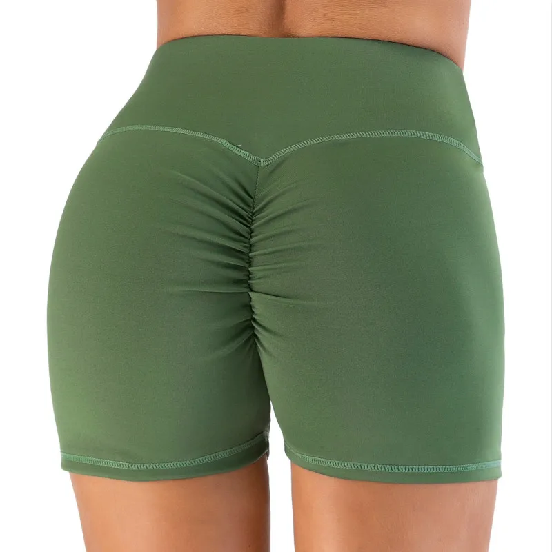 Pantalones cortos de entrenamiento de cintura alta para mujer malla 