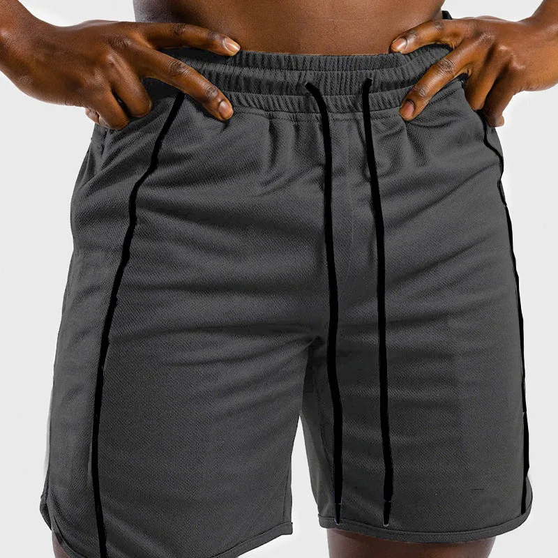 Hombres pantalones cortos de algodón verano pantalones de gimnasia deporte