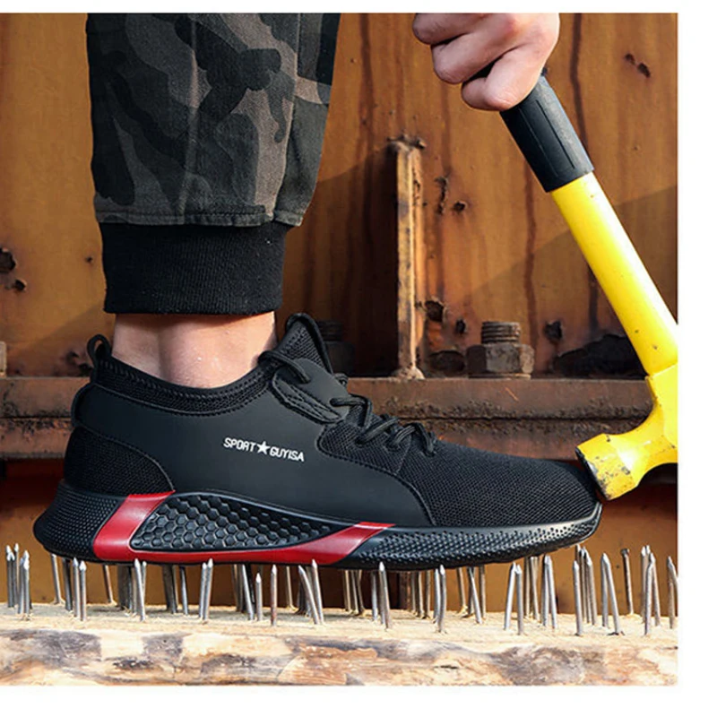 XPUHGM-zapatillas de trabajo de seguridad para hombre calzado liger 