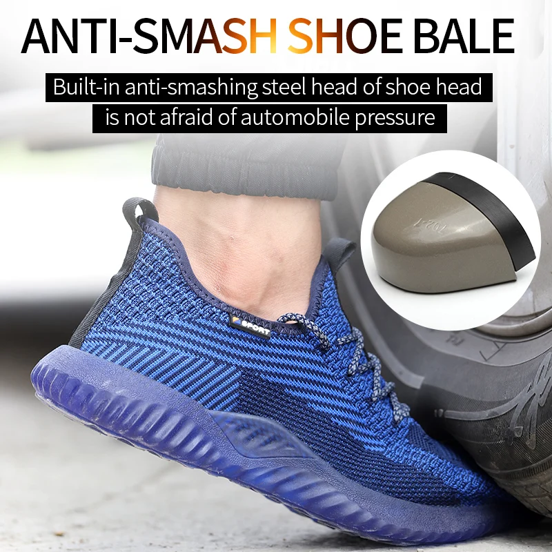 Zapatos de Seguridad para Hombre Mujer Ligero Calzado de Seguridad con Punta de Acero,Cómodo Transpirable y Antideslizante Zapatos de Trabajo Industriales