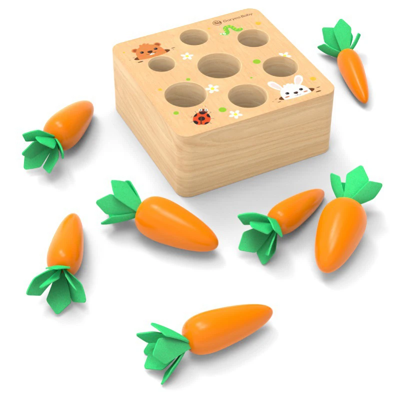 Juguete Montessori Forma De Cosecha Tamaño A Zanahorias 