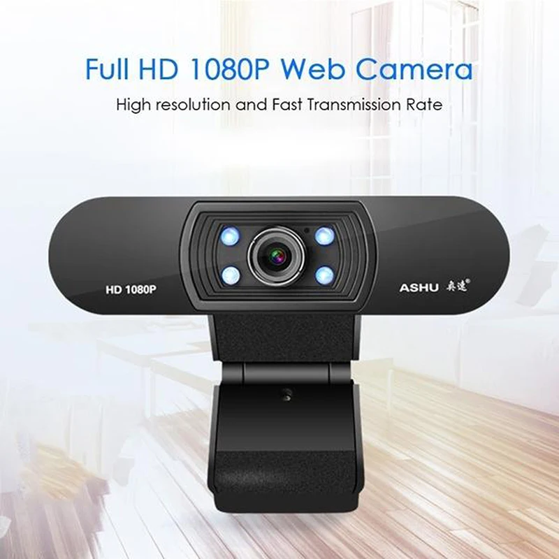 Webcam 1080p cámara Web portátil cámara de vídeo HD USB grabación de vídeo con micrófono para ordenador PC Webcam Logitech 