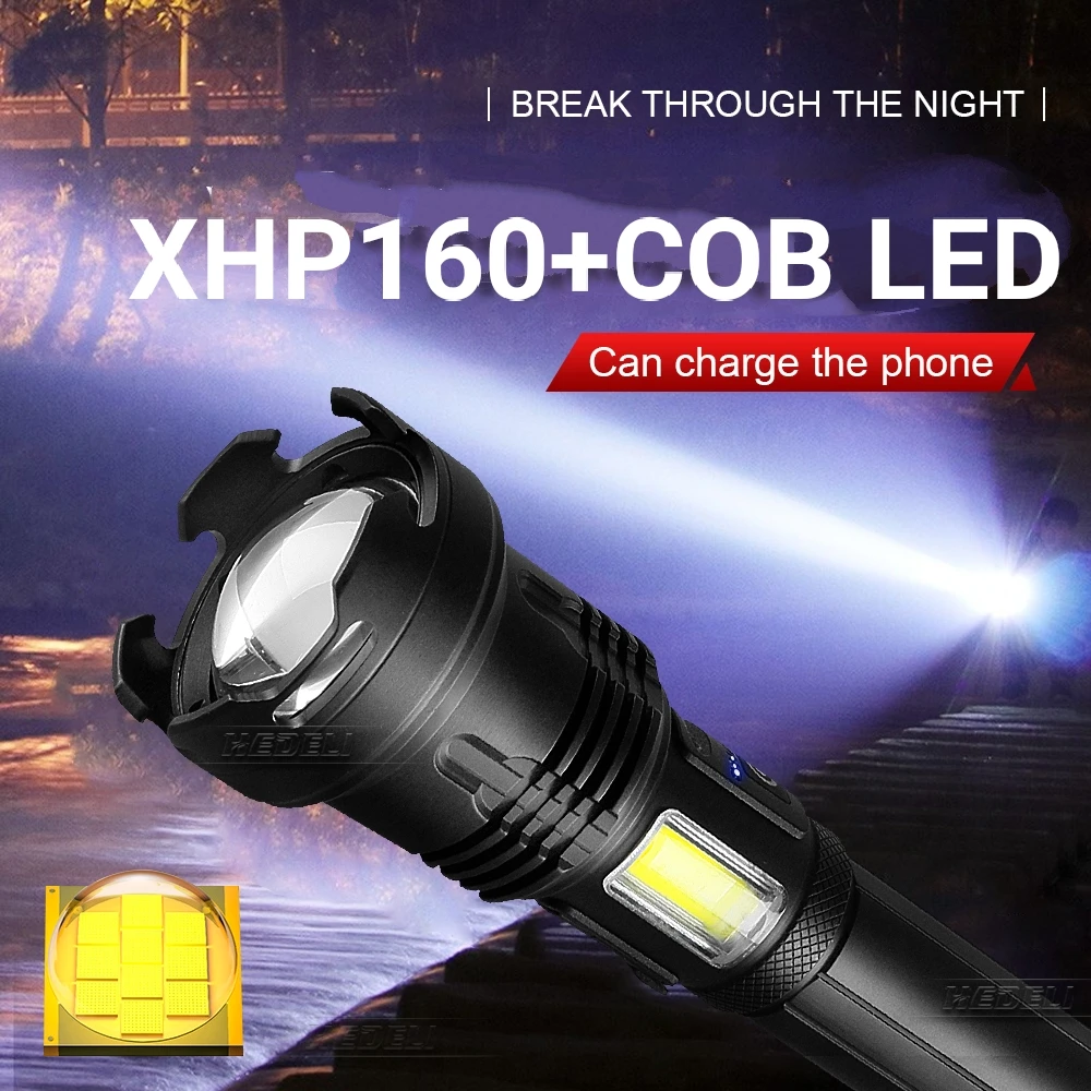 Linterna de Caza con Bateria 18650 Poderoso Linternas Tacticas LED recargables 