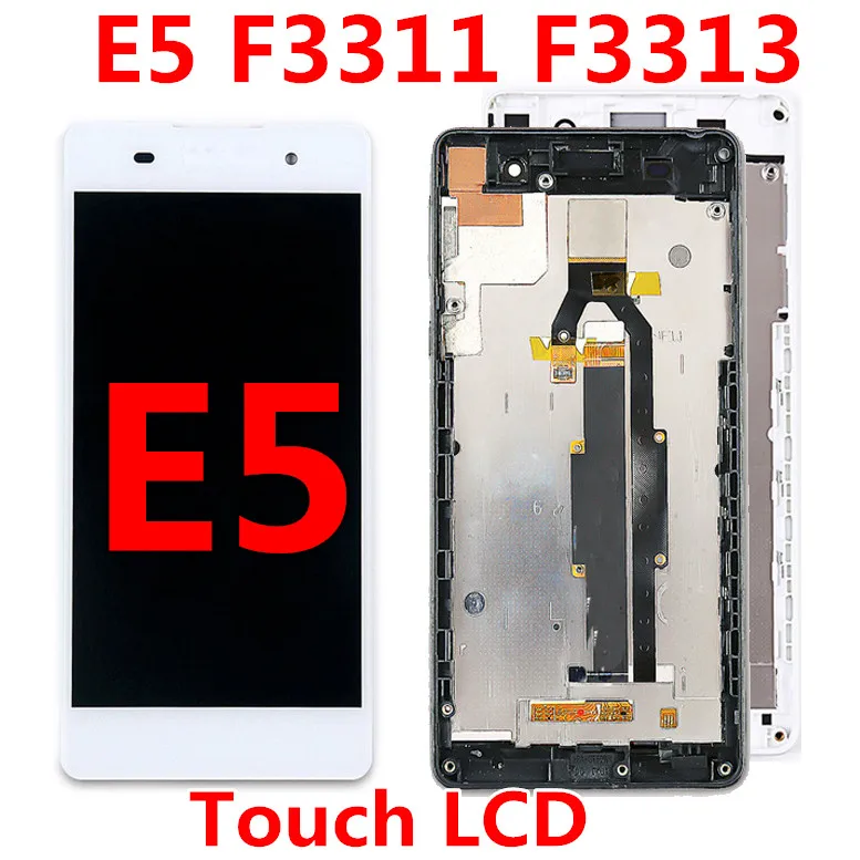 Para Sony Xperia E5 Pantalla LCD táctil digitalizador de cristal parte Blanca