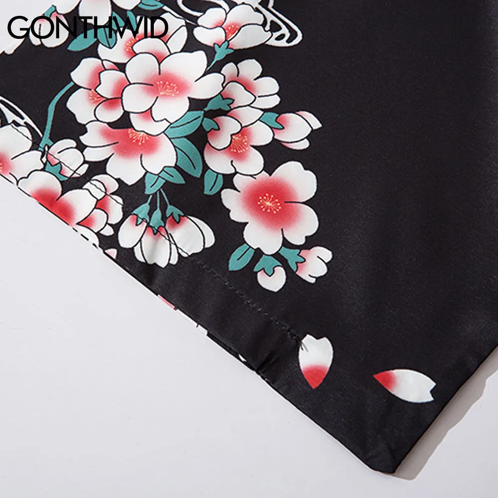 Diseño De Flores Japonesas Kimono Camisa Para Hombre 