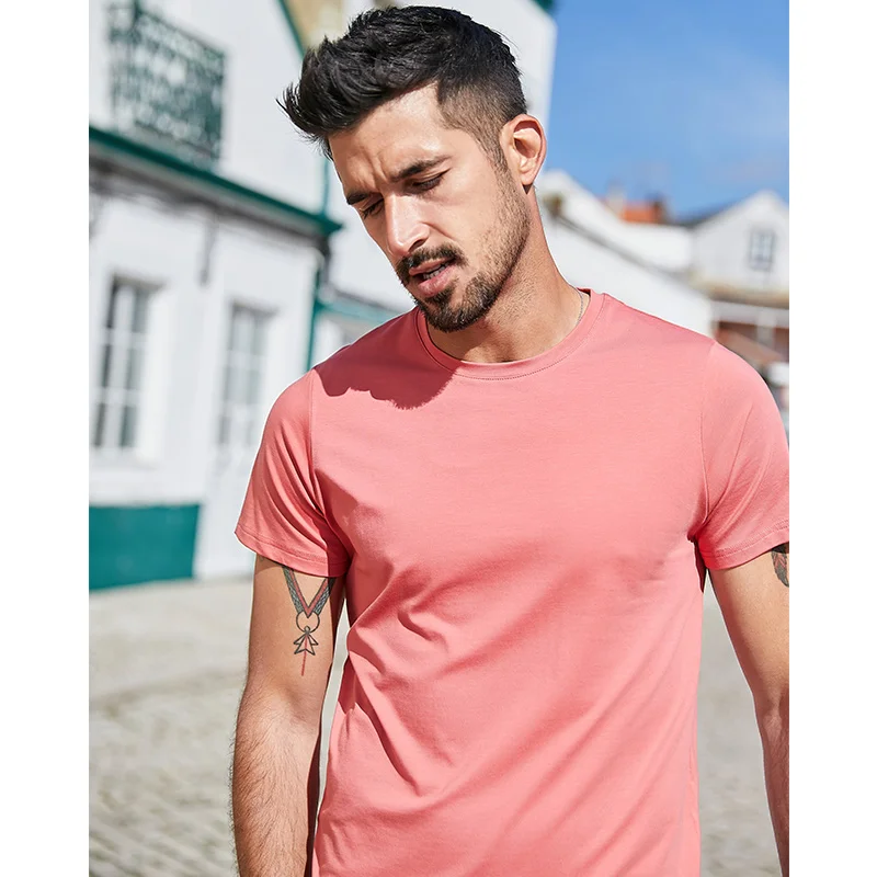 Nuevo para hombre Plain Moda T Shirt-todos Los Tamaños Colores