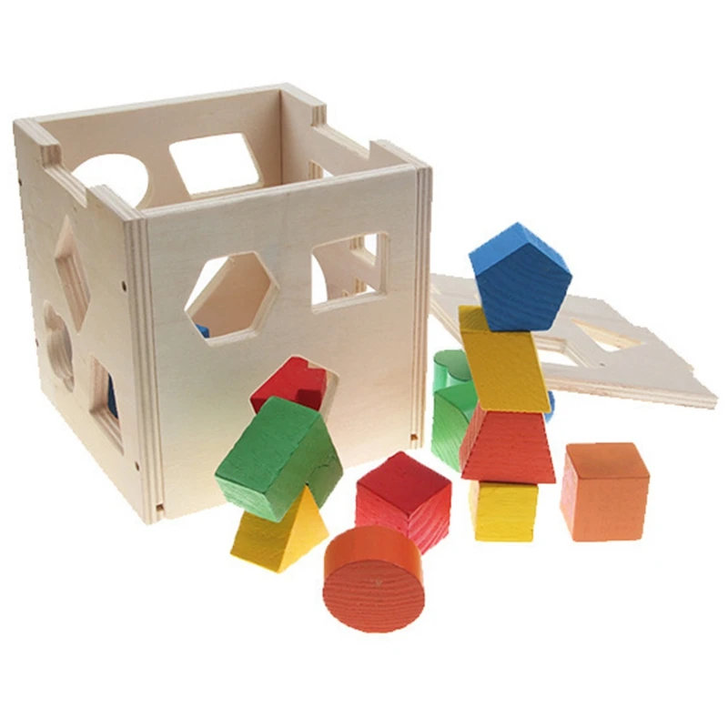 Madera Bloque de construcción de juguete Conde Forma geométrica Cognic 