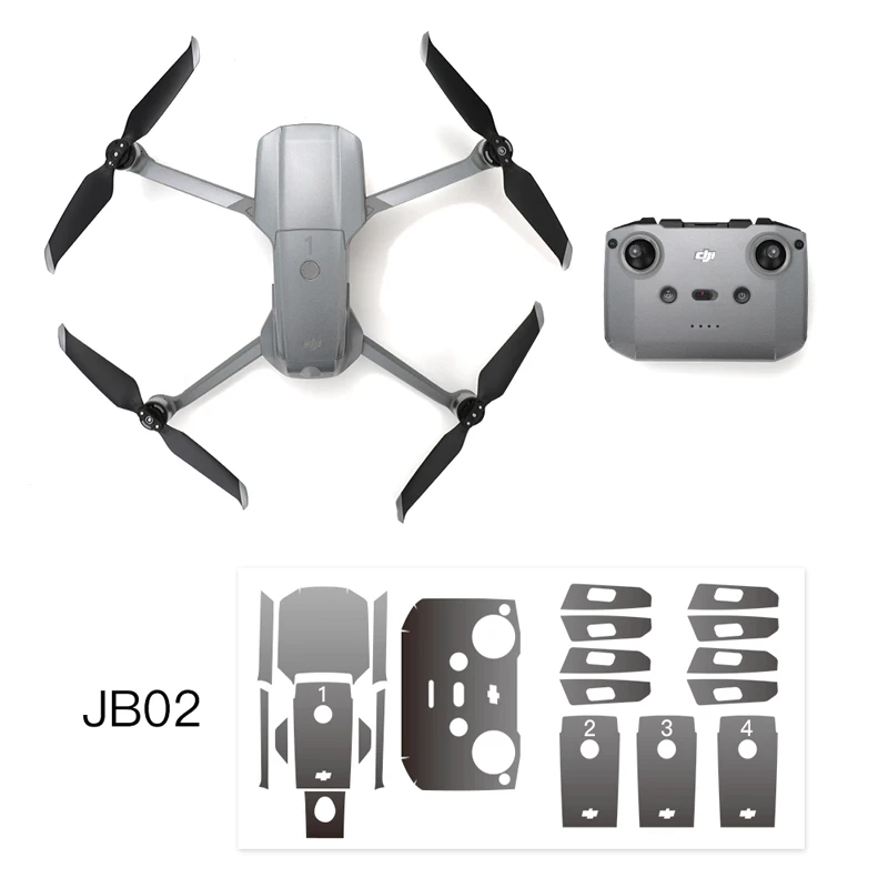 Impermeable y resistente a los arañazos Protección de la piel Adhesivo Para DJI Mini 2 Drone 